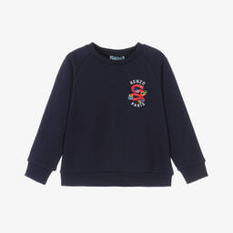 KENZO KIDS-Navy Blue Cotton Snake Sweatshirt | Childrensalon