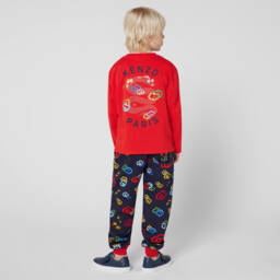 KENZO KIDS-Red Cotton Snake Top | Childrensalon