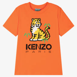 KENZO KIDS-Teen Boys Orange KOTORA Logo T-Shirt | Childrensalon