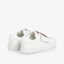 KENZO KIDS-White Leather Tiger Trainers | Childrensalon