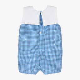 Kidiwi-Boys Blue Gingham Cotton Shortie | Childrensalon