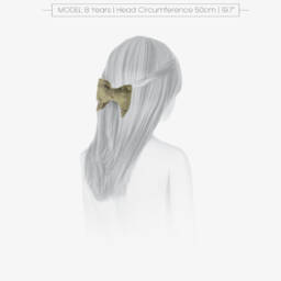 Kidiwi-Girls Green Velvet Hand-Embroidered Hair Clip (15cm) | Childrensalon