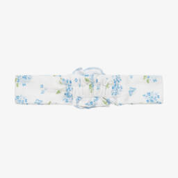 Kissy Kissy-Baby Girls Blue Cotton Heavenly Hydrangeas Headband | Childrensalon