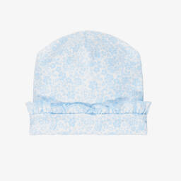Baby Girls Blue Floral Pima Cotton Country Gardens Hat