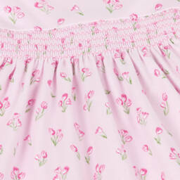 Kissy Kissy-Baby Girls Pale Pink Timeless Tulips Pima Cotton Dress | Childrensalon