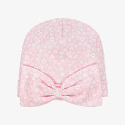 Baby Girls Pink Fall In Bloom Pima Cotton Hat