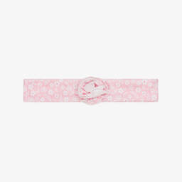 Kissy Kissy-Baby Girls Pink Fall In Bloom Pima Cotton Headband | Childrensalon