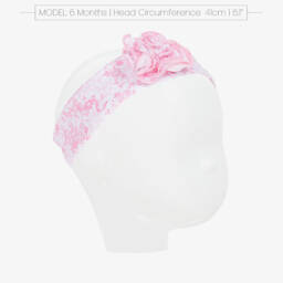 Kissy Kissy-Baby Girls Pink Old English Roses Pima Cotton Headband | Childrensalon