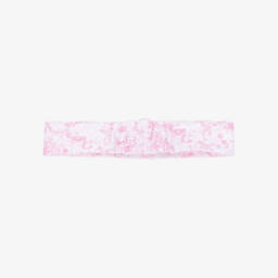 Kissy Kissy-Baby Girls Pink Old English Roses Pima Cotton Headband | Childrensalon