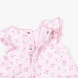Kissy Kissy-Baby Girls Pink Pima Cotton Timeless Tulips Shorts Set | Childrensalon
