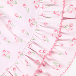 Kissy Kissy-Baby Girls Pink Pima Cotton Timeless Tulips Sun Hat | Childrensalon