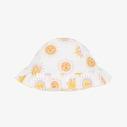 Baby Girls White Sunshine Abounds Sun Hat