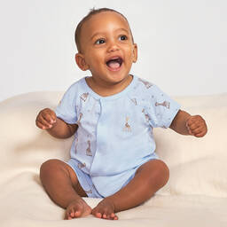 Kissy Kissy-بودي سوت قطن بيما لون أزرق للمواليد | Childrensalon