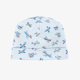 قبعة مغامرات زرقاء للأولاد بطبعة طائرات