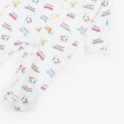 Kissy Kissy-Boys Pima Cotton Surfing Vans Babygrow | Childrensalon