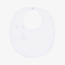 Kissy Kissy-Boys White & Blue Pima Cotton Dinosaur Era Bib | Childrensalon