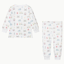Kissy Kissy-Boys White Cotton London Getaway Pyjamas | Childrensalon
