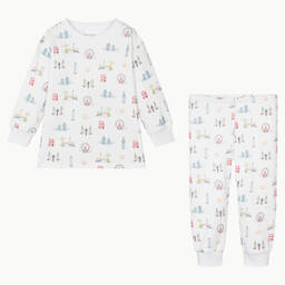 Kissy Kissy-Boys White Cotton London Getaway Pyjamas | Childrensalon