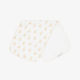 قطعة قماش تجشؤ بيضاء ساحرة بشكل دب