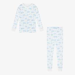 Kissy Kissy-Girls Blue Heavenly Hydrangeas Cotton Pyjamas | Childrensalon