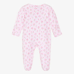 Kissy Kissy-Girls Pink Pima Cotton Timeless Tulips Babygrow | Childrensalon