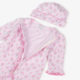 Kissy Kissy-Girls Pink Pima Cotton Timeless Tulips Babygrow Set | Childrensalon