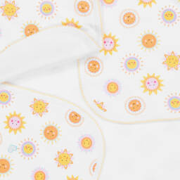 Kissy Kissy-Girls White Sunshine Abounds Blanket (73cm) | Childrensalon