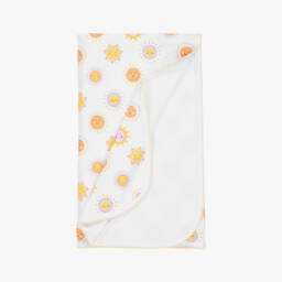 Kissy Kissy-Girls White Sunshine Abounds Blanket (73cm) | Childrensalon