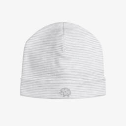 Grey Striped Pima Cotton Hedgehogs Baby Hat