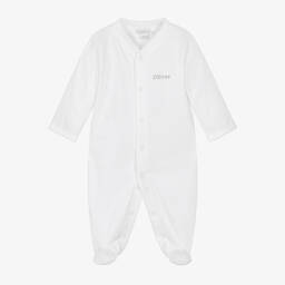 Personalised White Pima Cotton Babygrow