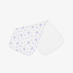 Purple Roses and Blooms Pima Cotton Burp Cloth (48cm)