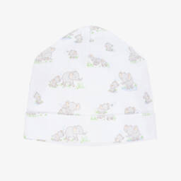White & Grey Pima Cotton Elephant Esprit Hat