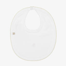 Kissy Kissy-White Pima Cotton Baby Bibs with Hand-Embroidered Duck | Childrensalon