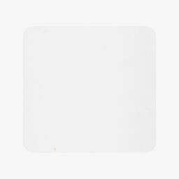 Kissy Kissy-White Pima Cotton Blanket with Hand-Embroidered Sweet Sheep (76cm) | Childrensalon