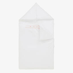 Kissy Kissy-White Pima Cotton Fall Bishop Nest (78cm) | Childrensalon