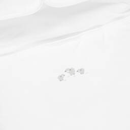 Kissy Kissy-White Pima Cotton Hand-Embroidered Sweet Sheep Nest (78cm) | Childrensalon