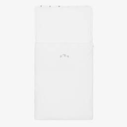 Kissy Kissy-White Pima Cotton Hand-Embroidered Sweet Sheep Nest (78cm) | Childrensalon