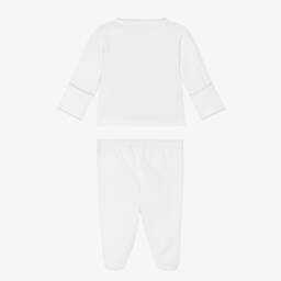 Kissy Kissy-White Pima Cotton Sweet Sheep 2 Piece Babygrow | Childrensalon
