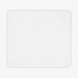 Kissy Kissy-White & Pink Cotton Hooded Towel & Mitt Set | Childrensalon