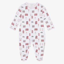 أفرول أطفال أبيض وأحمر بطبعة لندن