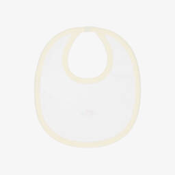 Kissy Kissy-Yellow & White Striped Pima Cotton Baby Duckling Bib | Childrensalon