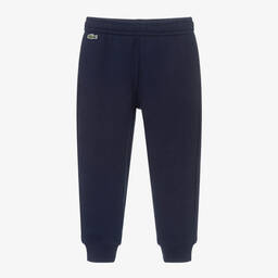 Lacoste-Boys Navy Blue Jersey Joggers | Childrensalon