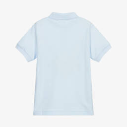 Lacoste-توب بولو قطن بيكيه لون أزرق فاتح | Childrensalon