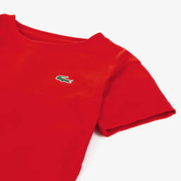 Lacoste-Red Ultra-Dry Crocodile T-Shirt | Childrensalon