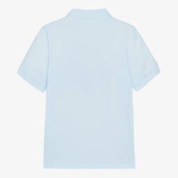 Lacoste-Teen Pale Blue Cotton Crocodile Polo Shirt | Childrensalon