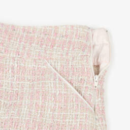 Lapin House-تنورة تويد لون عاجي وزهري فاتح للبنات | Childrensalon