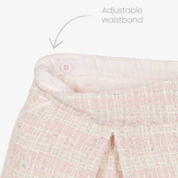 Lapin House-تنورة تويد لون عاجي وزهري فاتح للبنات | Childrensalon