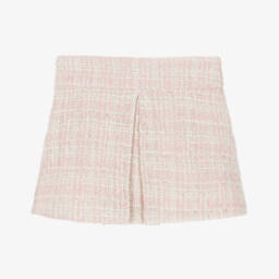 Lapin House-تنورة تويد لون عاجي وزهري فاتح للبنات | Childrensalon