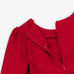 Lapin House-Girls Red Jersey & Green Tartan Dress | Childrensalon