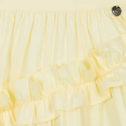 Lapin House-Girls Yellow Cotton Ruffle Dress | Childrensalon